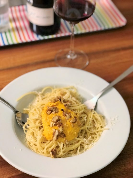 Spaghetti mit Rüebli-Sauce