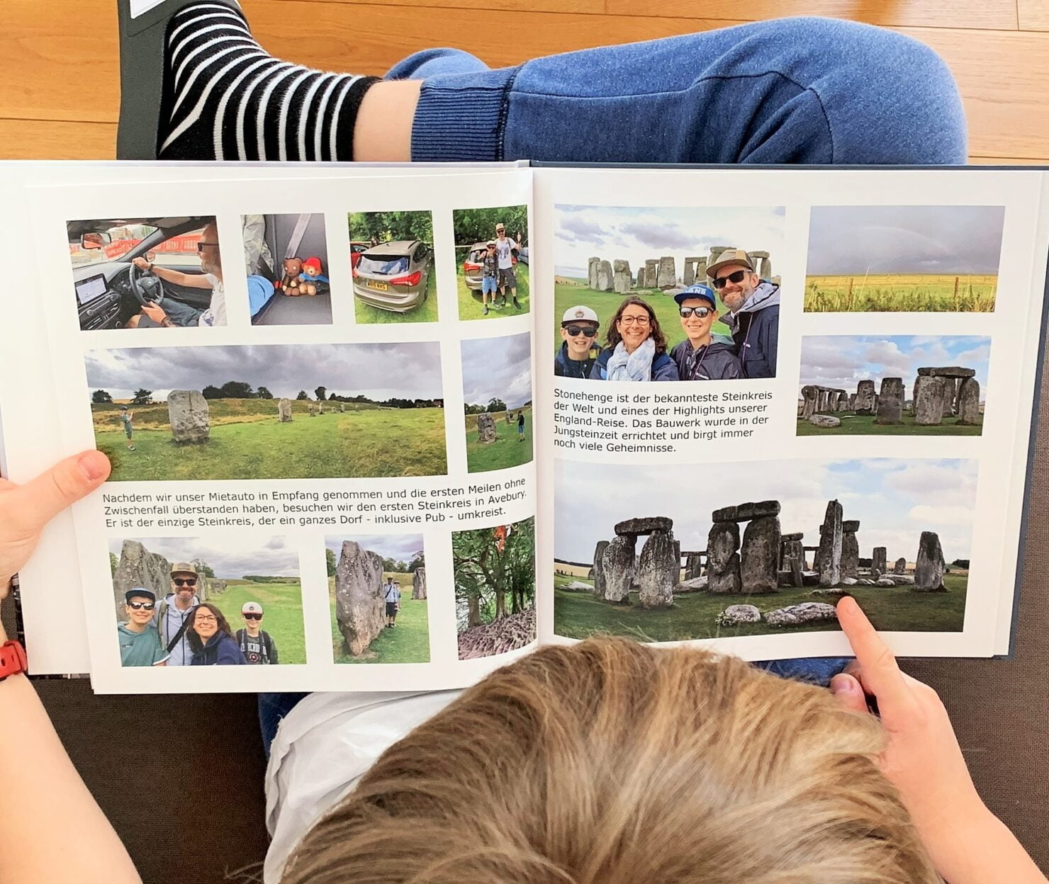 Das Fotobuch unserer England-Reise ist ein Gemeinschaftswerk der ganzen Familie