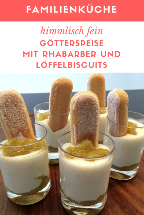 Götterspeise schmeckt der ganzen Familie. Mit Rhabarber ist sie frühlingshaft frisch, himmlisch fein und schnell gemacht!