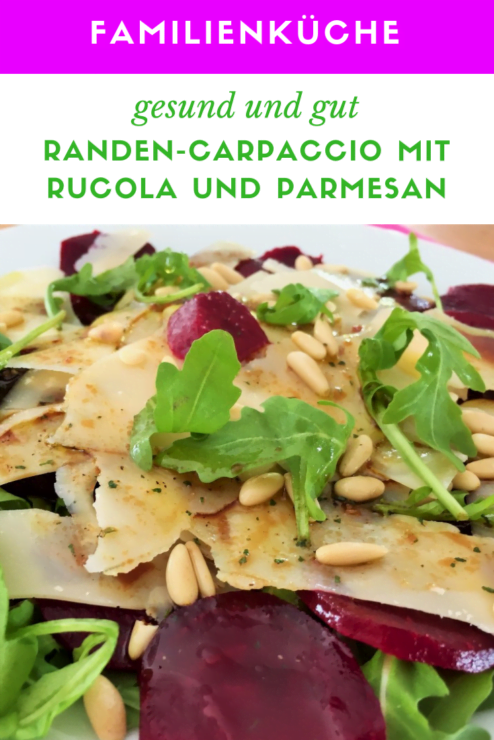 Randen Carpaccio mit Rucola und Parmesan