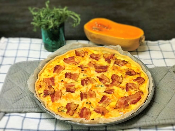 Raclettewähe mit Kürbis und Speck