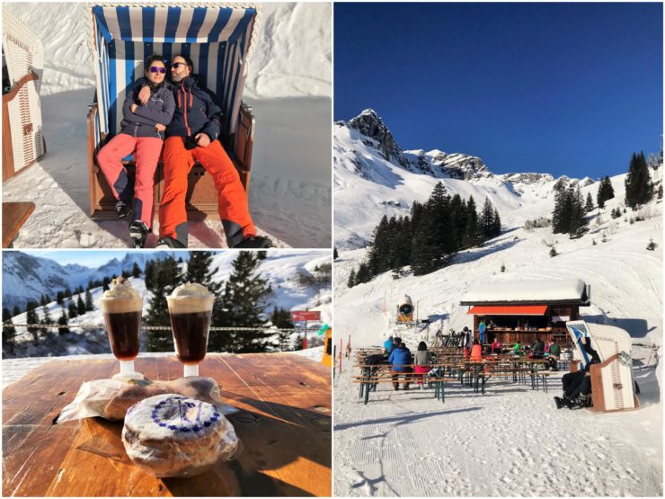 Skifahren in Elm mit der Familie