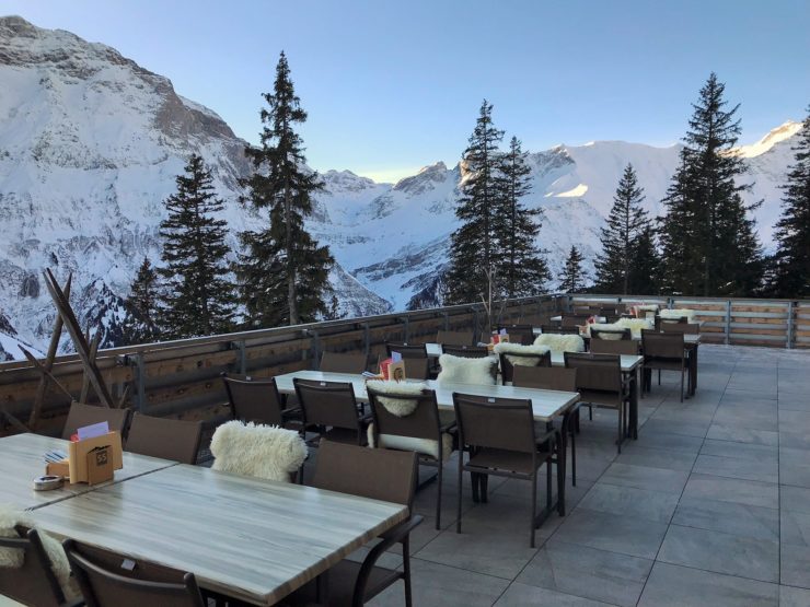 Skifahren in Elm mit der Familie