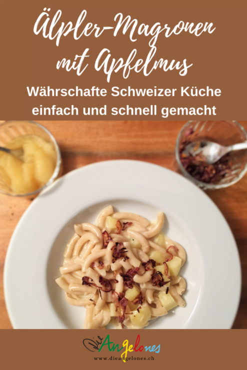 Älplermagronen mit Apfelmus zählen zu den typisch Schweizer Bauerngerichten. Doch in die Schweiz gebracht haben sie Italiener! Unser Rezept ist gelingsicher, einfach und schnell gemacht. Mit Apfelmus serviert sind Älpler-Magronen himmlisch fein!