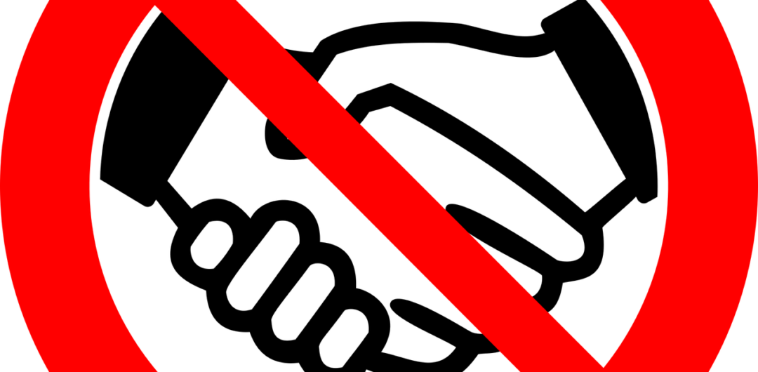 Händeschütteln verboten
