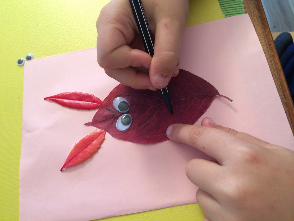 Herbstliches Kunstprojekt: Fantasie-Tiere aus Blättern
