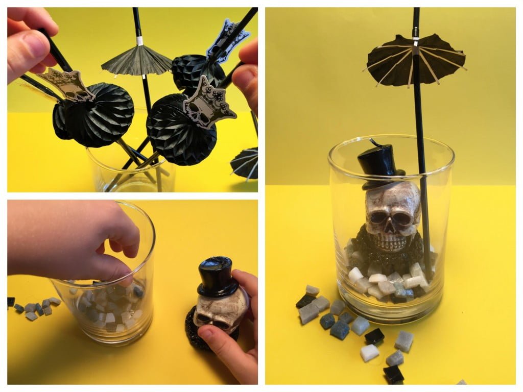 Trinkglas oder Kerzenhalter zu Halloween? Der Kleine findet: "Beides!"