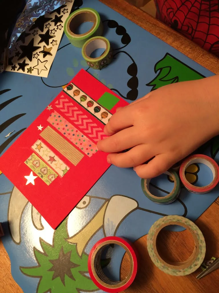 Weihnachtskarten selber machen mit Kindern
